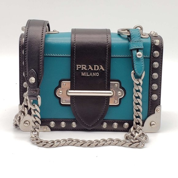Prada Handbags - 100% Authentic Prada Cahier Leather Shoulder Bag
